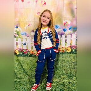 3 piece set, tee, jacket, joggers